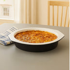 Ecocook Black Round 27cm Baking Dish with Handles