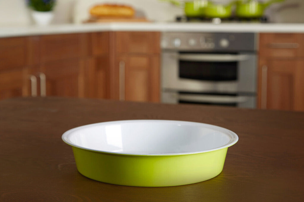 Lime Green and White Cake Tin | Ecocook