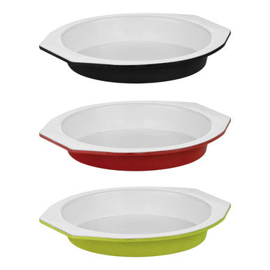 Lime Green and White Metal Cake Tin | Ecocook