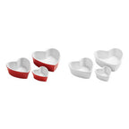 White Set of 3 Heart Shape Oven Dishes | Amour