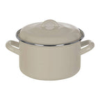 Porter White Enamel 18cm Casserole Dish