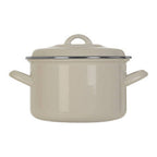 Porter White Enamel 18cm Casserole Dish