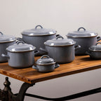 Porter Grey Enamel 22cm Casserole Dish