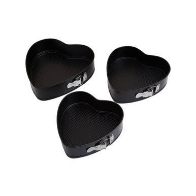 Set of Three Heart Shaped Springform Cake Tins | From Scratch