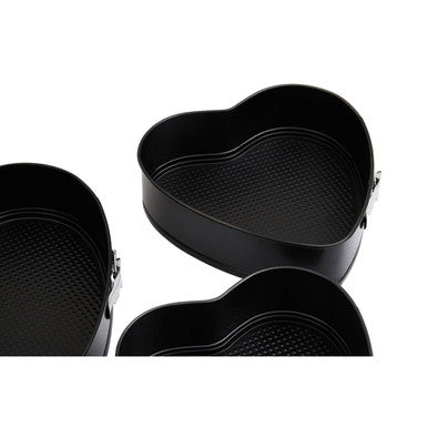 Set of Three Heart Shaped Springform Cake Tins | From Scratch