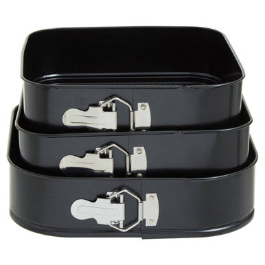 Set of Three Non Stick Square Cake Tins | From Scratch