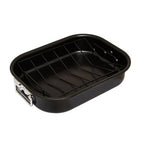 Large Black Roasting Tin with Rack | From Scratch