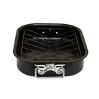 Large Black Roasting Tin with Rack | From Scratch