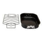 Large Black Roasting Tin with Rack | From Scratch