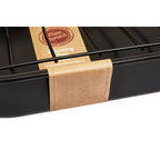 Large Black Roasting Tin with Rack | From Scratch