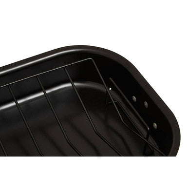 Large Black Roasting Tin with Rack | From Scratch