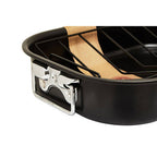 Large Black Roasting Tin with Rack | From Scratch