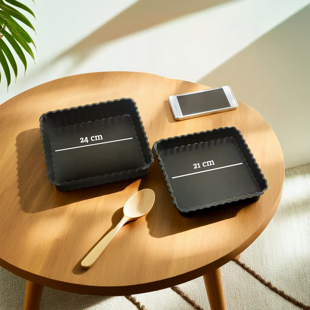 Set of Two Fluted Quiche Flan Tins | From Scratch