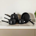 Black Non Stick 5 Piece Cookware Set | Viggo