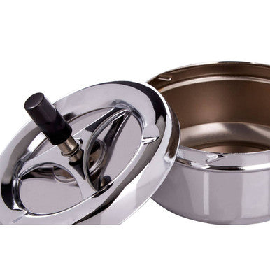 Chrome Effect Large Spinning Ashtray | Siberia