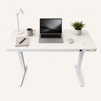 E-Max Electric Height Adjustable Desk White (Glass Top) – Purus Life