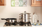 3 Tier Stainless Steel Steamer with Glass Lid | Crosse