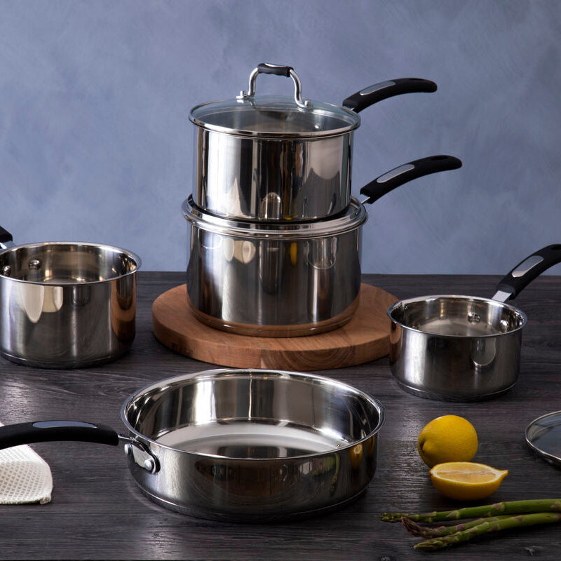 5 Piece Stainless Steel Cookware Set | Tenzo