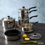 6 Piece Stainless Steel Cookware Set | Crosse