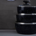 16Cm Saucepan with Glass Lid | Stoneflam