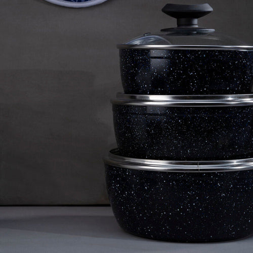 16Cm Saucepan with Glass Lid | Stoneflam