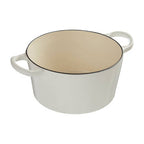 Hygge White Cast Iron 23cm Casserole Dish