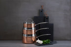 Minerva Medium 18 cm Hammered Copper Finish Saucepan with Lid