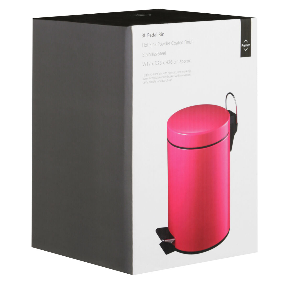 Hot Pink 3 Litre Pedal Bin | Parker