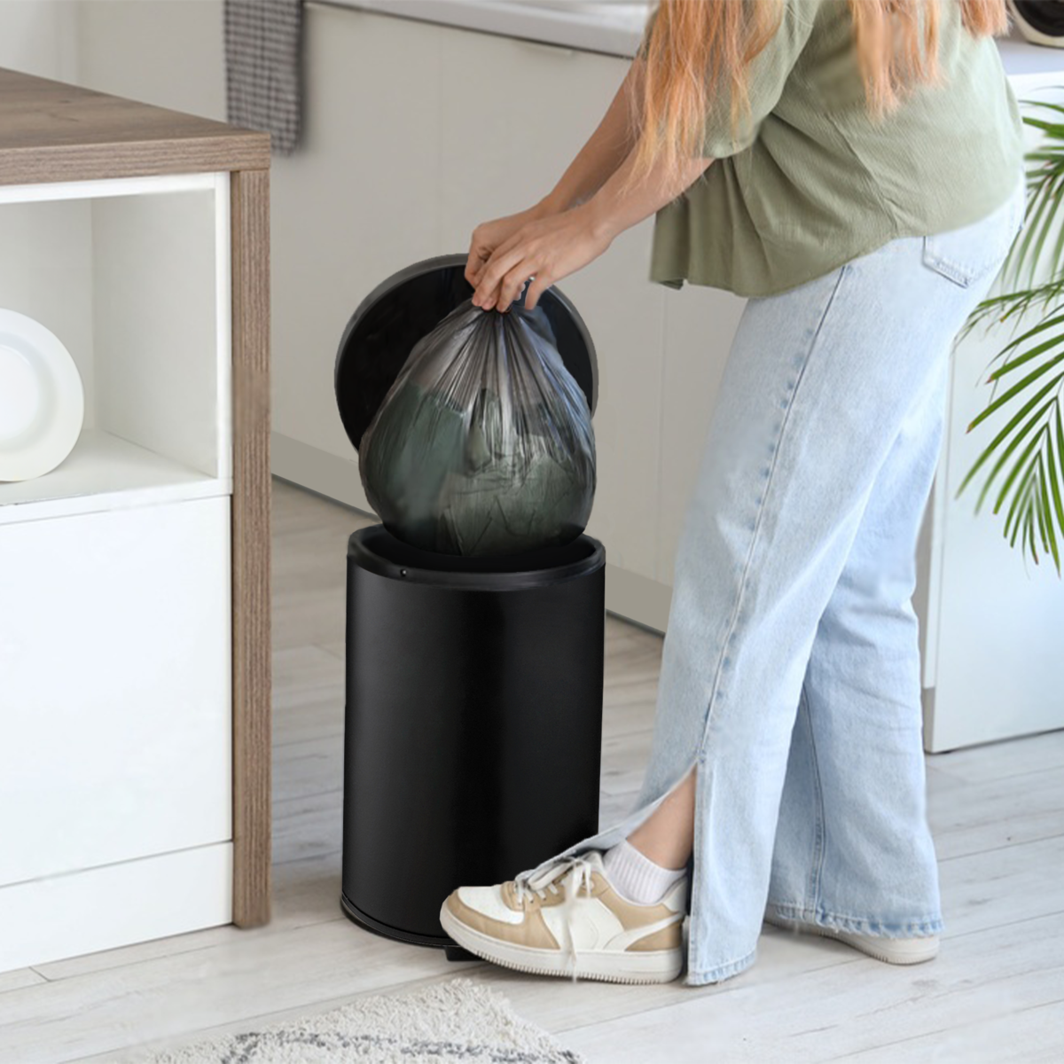 Black 3 Litre Pedal Bin | Parker