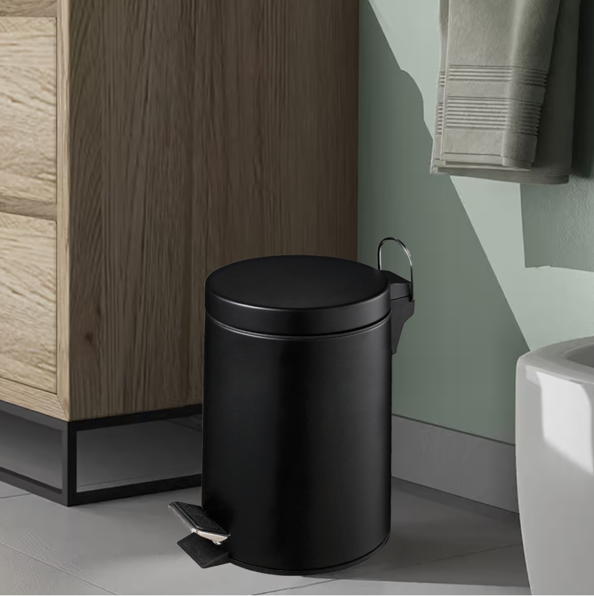 Black 3 Litre Pedal Bin | Parker