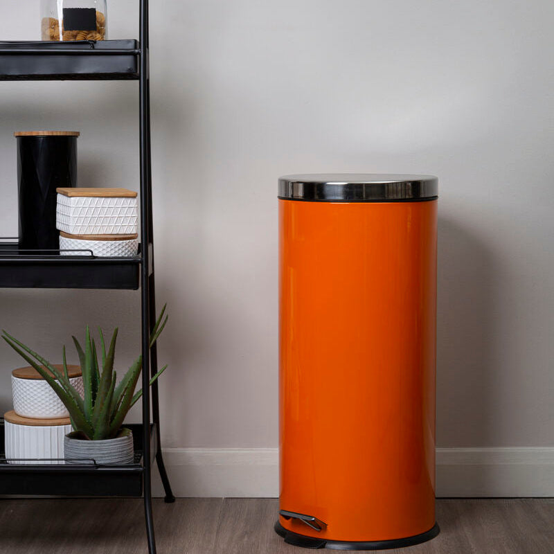 Orange 30 Litre Pedal Bin | Miller