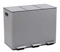 45L Matte Grey 3 Compartment Recycle Bin | Rex