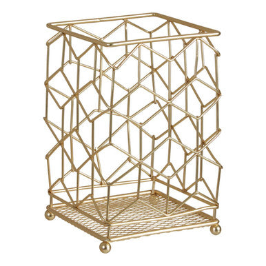Contour Matte Gold Utensil Holder | Vertex