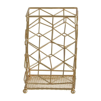Contour Matte Gold Utensil Holder | Vertex