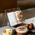 Contour Matte Gold Finish Cookbook Stand | Vertex