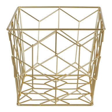 Contour Matte Gold Storage Basket | Vertex