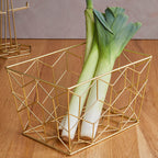 Contour Matte Gold Storage Basket | Vertex