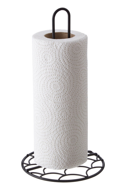 Deco Matt Black Kitchen Roll Holder | Vertex