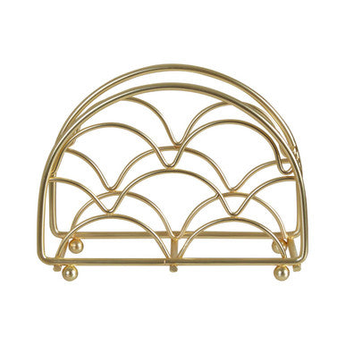 Deco Matte Gold Napkin Holder | Vertex