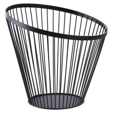 Matt Black Wire Tall Basket | Emery