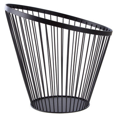 Matt Black Wire Tall Basket | Emery