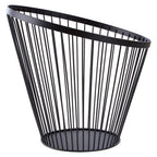Matt Black Wire Tall Basket | Emery