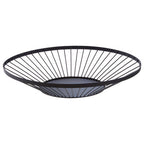 Matt Black Fruit Basket with Flat Base | Emery