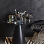 Silver Finish Ice Bucket with Tongs | Mixology