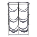 Six Bottle Sling Wine Rack in Silver Finish | Mixology