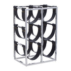 Six Bottle Sling Wine Rack in Silver Finish | Mixology