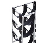 Six Bottle Sling Wine Rack in Silver Finish | Mixology