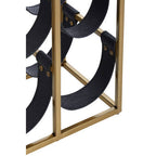 Six Bottle Sling Wine Rack in Gold Finish | Mixology