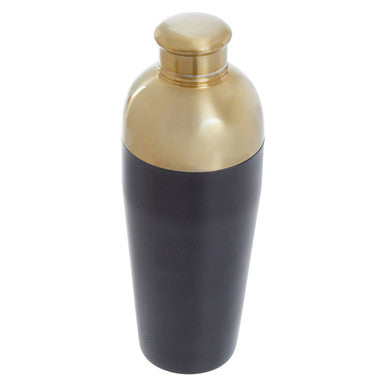 Gold Finish and Black Cocktail Shaker | Mixology