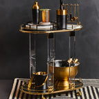 Black and Gold Finish Ice Bucket | Mixology